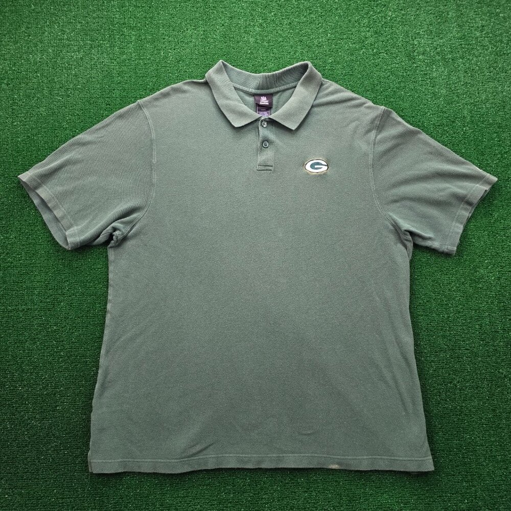 Green Bay Packers Polo Shirt Mens XL Green‎ Vintage Reebok NFL Football Sports